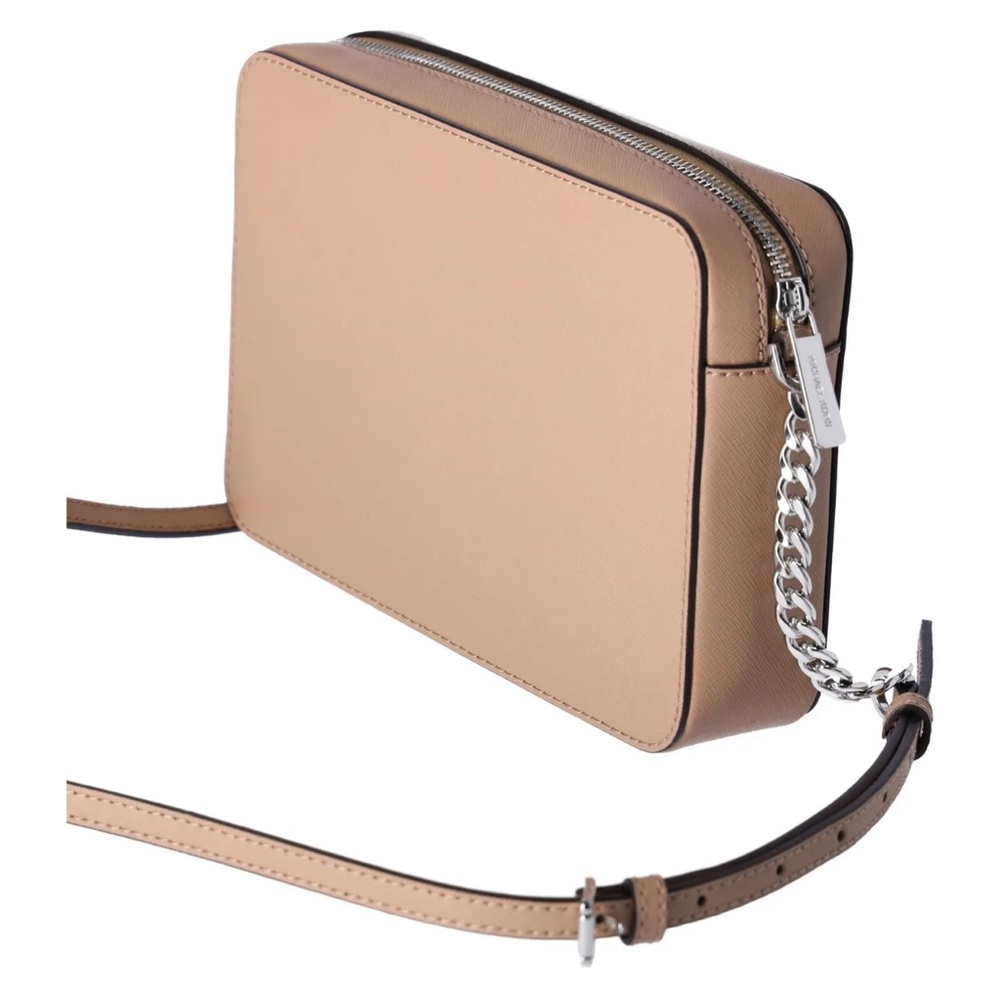 Michael Kors Jet Set Large East West Saffiano Leather Crossbody Bag Camel - Picture 7 of 10
